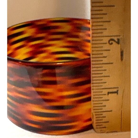 Vintage Cuff Bracelet Faux Tortoise Shell Translucent Style 1.5" Wide Cuff - Picture 5 of 7